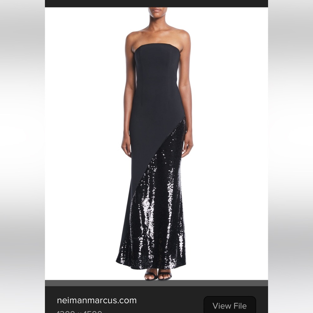 Nwt Elegant black gown with sequin detail